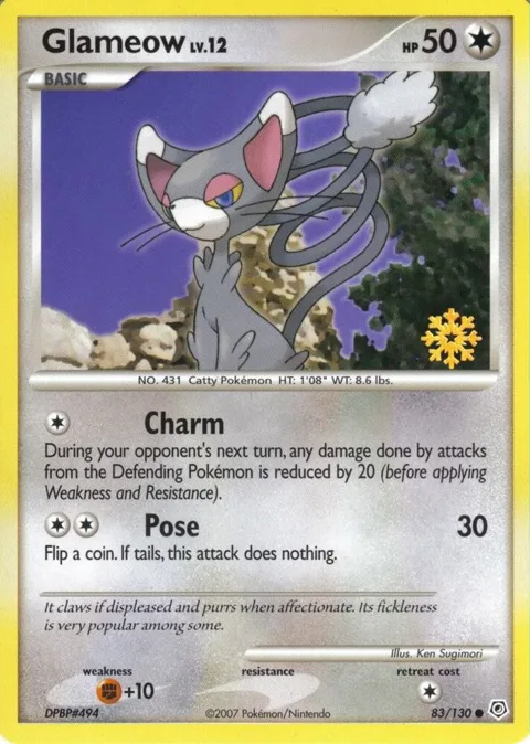 Glameow 83/130 #083/130 Pokémon card from Countdown Calendar Promos
