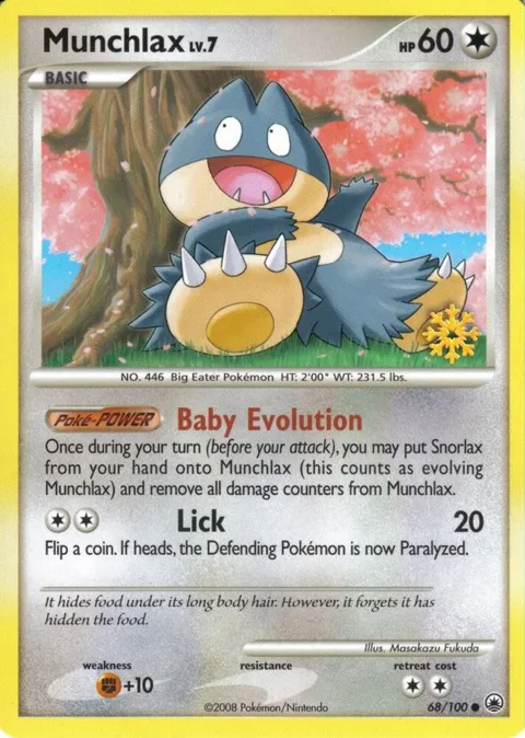 Munchlax - 68/100 #068/100 Pokémon card from Countdown Calendar Promos