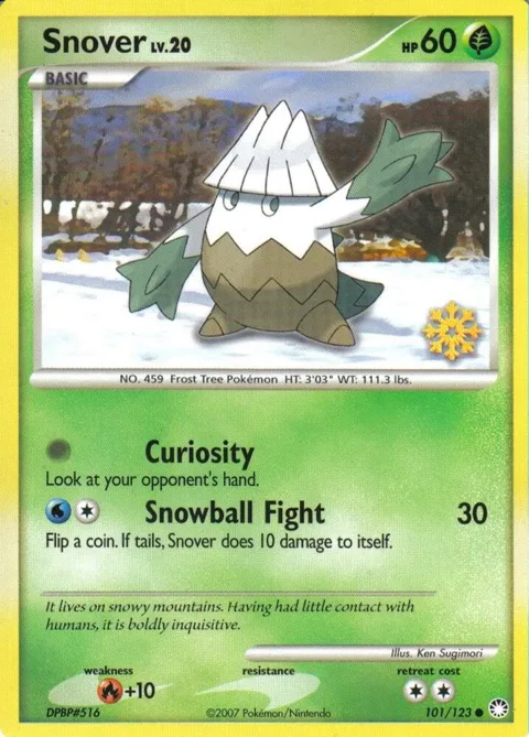 Snover #101/123 Pokémon card from Countdown Calendar Promos