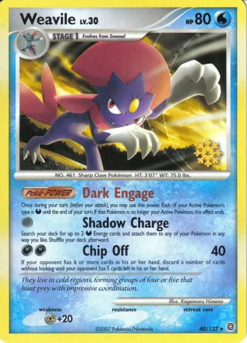 Weavile - 40/132 #040/132 Pokémon card from Countdown Calendar Promos