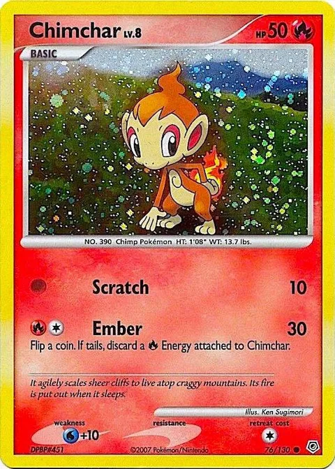Chimchar - 76/130 Cosmos Holo #076/130 Holofoil Pokémon card from Miscellaneous Cards & Products