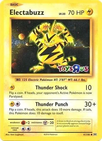 Electabuzz - 41/108 Toys R Us Promo #041/108 Holofoil Pokémon card from Miscellaneous Cards & Products