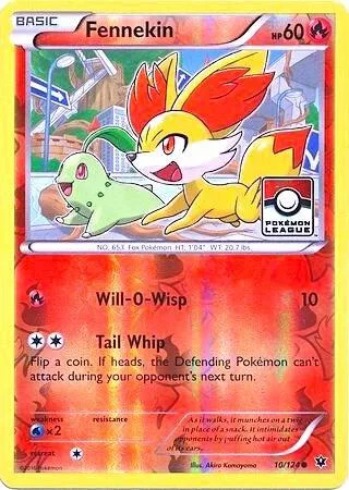 Fennekin - 10/124 Pokemon League #010/124 Reverse Holofoil Pokémon card from League & Championship Cards