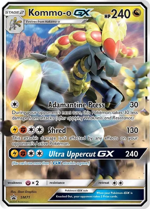 Kommo-o GX #SM71 Holofoil Pokémon card from SM Promos