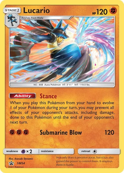 Lucario #SM54 Holofoil Pokémon card from SM Promos