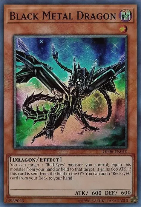 Black Metal Dragon OP06-EN010 Yu-Gi-Oh card from OTS Tournament Pack 6