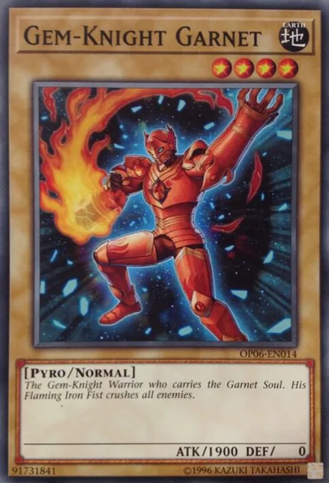 Gem-Knight Garnet OP06-EN014 Yu-Gi-Oh card from OTS Tournament Pack 6