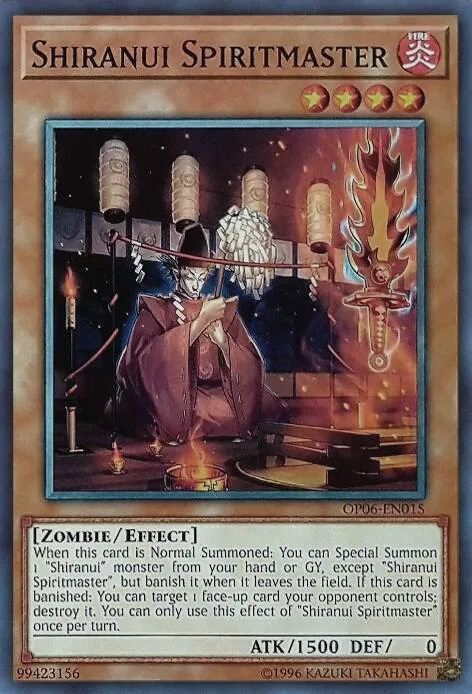 Shiranui Spiritmaster OP06-EN015 Yu-Gi-Oh card from OTS Tournament Pack 6