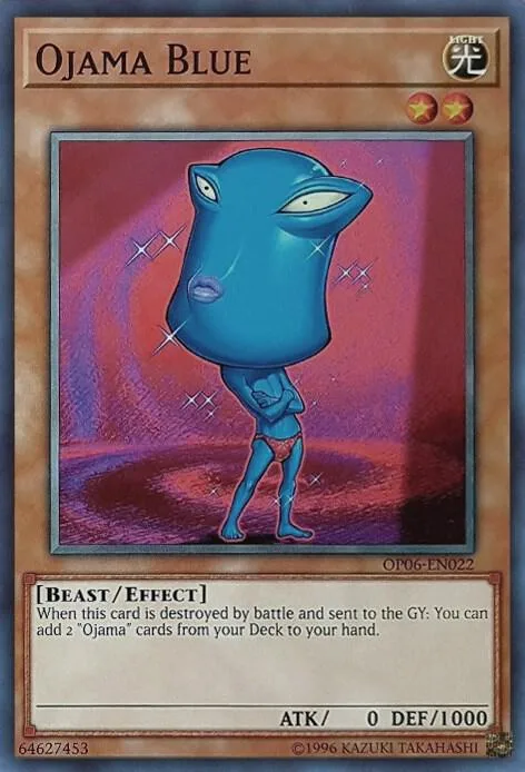 Ojama Blue OP06-EN022 Yu-Gi-Oh card from OTS Tournament Pack 6