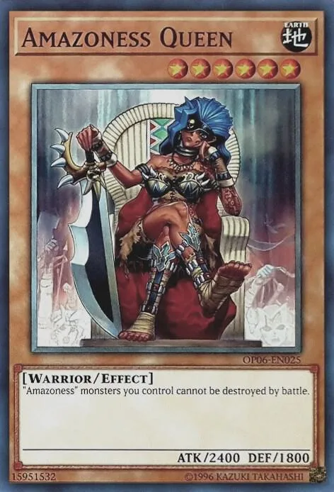 Amazoness Queen OP06-EN025 Yu-Gi-Oh card from OTS Tournament Pack 6