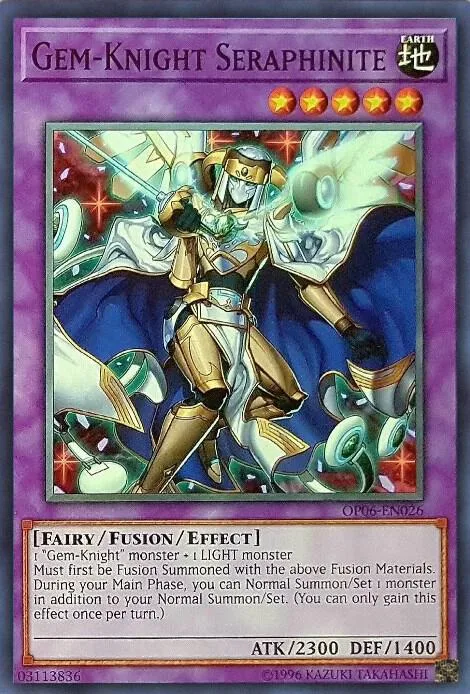 Gem-Knight Seraphinite OP06-EN026 Yu-Gi-Oh card from OTS Tournament Pack 6