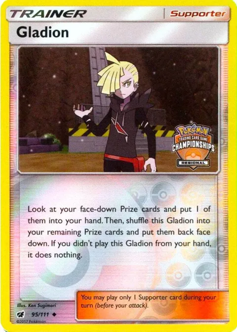 Gladion - 95/111 Regional Championships #095/111 Reverse Holofoil Pokémon card from League & Championship Cards