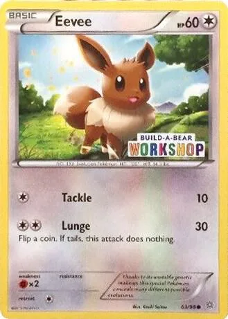 Eevee - 63/98 Build-A-Bear Workshop Exclusive #063/098 Pokémon card from Miscellaneous Cards & Products