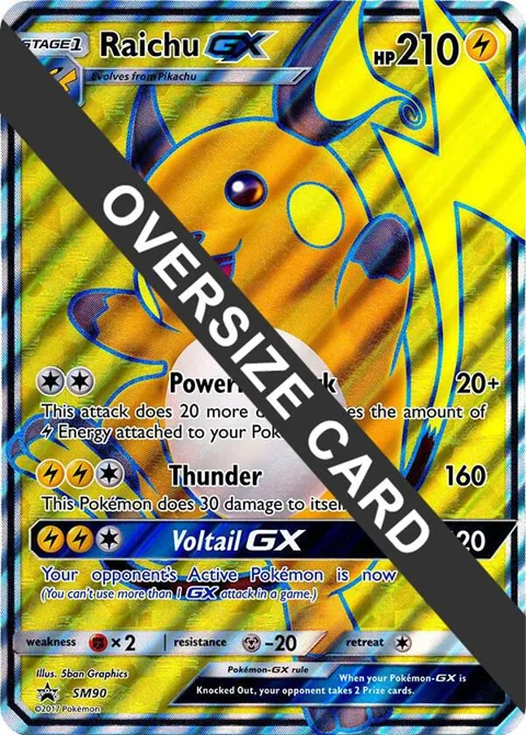 Raichu GX #SM90 Holofoil Pokémon card from Jumbo Cards