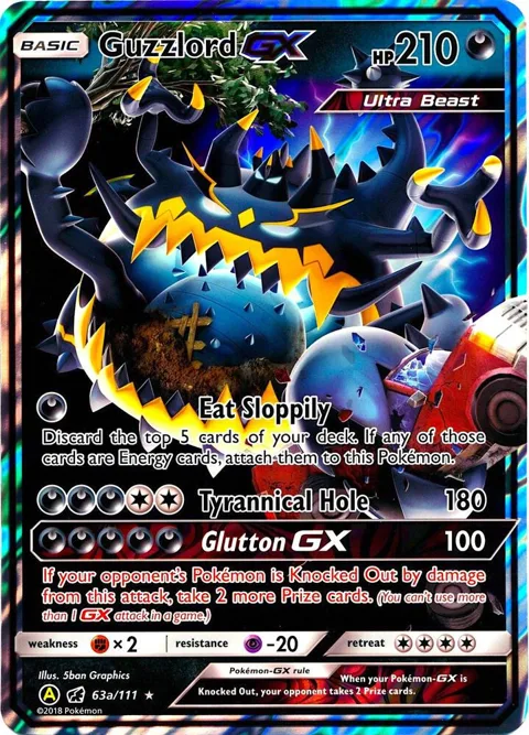 Guzzlord GX - 63a/111 #063a/111 Holofoil Pokémon card from Alternate Art Promos