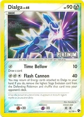 Dialga - 16/106 [Platinum] #016/106 Reverse Holofoil Pokémon card from Burger King Promos