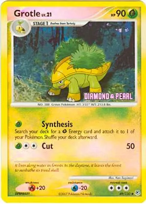 Grotle - 49/130 [Diamond & Pearl] #049/130 Reverse Holofoil Pokémon card from Burger King Promos