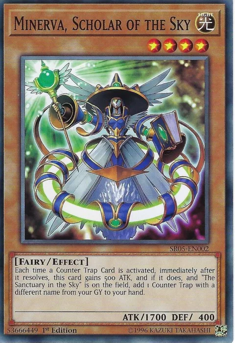 Minerva, Scholar of the Sky SR05-EN002 Yu-Gi-Oh card from Structure Deck: Wave of Light