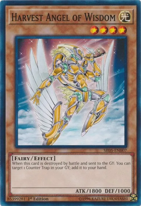 Harvest Angel of Wisdom SR05-EN007 Yu-Gi-Oh card from Structure Deck: Wave of Light