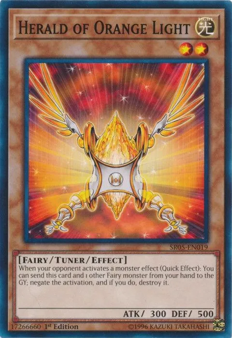 Herald of Orange Light SR05-EN019 Yu-Gi-Oh card from Structure Deck: Wave of Light