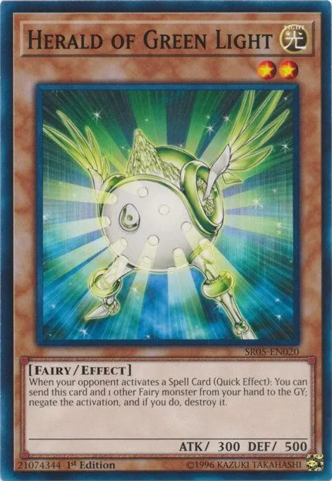 Herald of Green Light SR05-EN020 Yu-Gi-Oh card from Structure Deck: Wave of Light