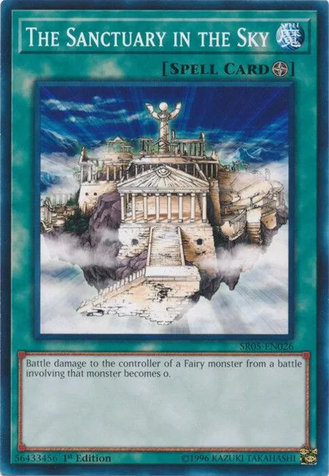 The Sanctuary in the Sky SR05-EN026 Yu-Gi-Oh card from Structure Deck: Wave of Light