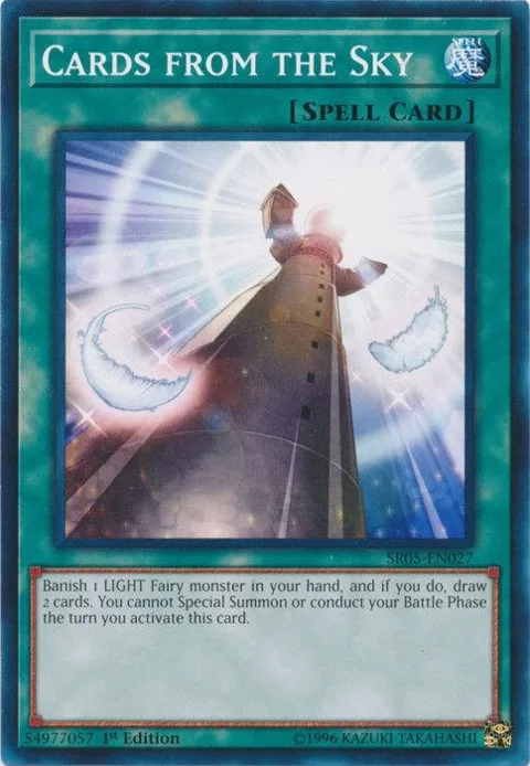 Cards from the Sky SR05-EN027 Yu-Gi-Oh card from Structure Deck: Wave of Light