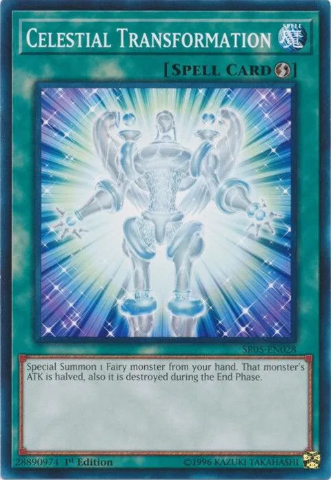 Celestial Transformation SR05-EN028 Yu-Gi-Oh card from Structure Deck: Wave of Light