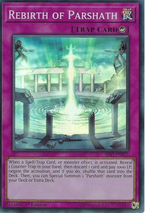 Rebirth of Parshath SR05-EN031 Yu-Gi-Oh card from Structure Deck: Wave of Light