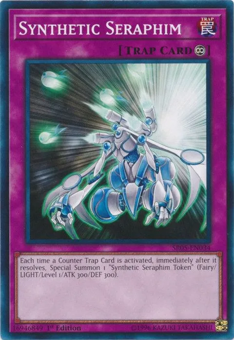 Synthetic Seraphim SR05-EN034 Yu-Gi-Oh card from Structure Deck: Wave of Light