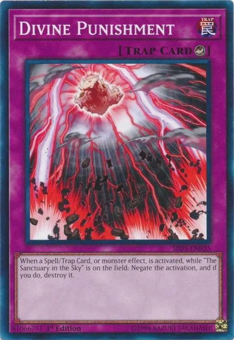 Divine Punishment SR05-EN035 Yu-Gi-Oh card from Structure Deck: Wave of Light