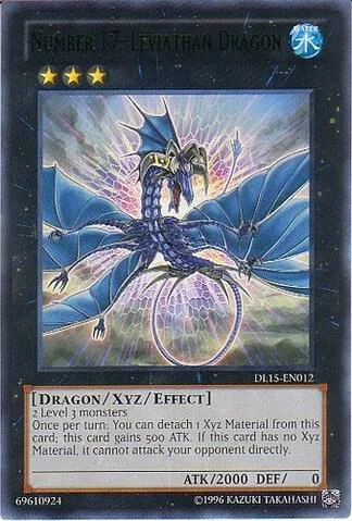 Number 17: Leviathan Dragon Green DL15-EN012 Yu-Gi-Oh card from Duelist League Promo