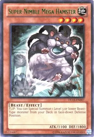 Super-Nimble Mega Hamster Green DL15-EN007 Yu-Gi-Oh card from Duelist League Promo