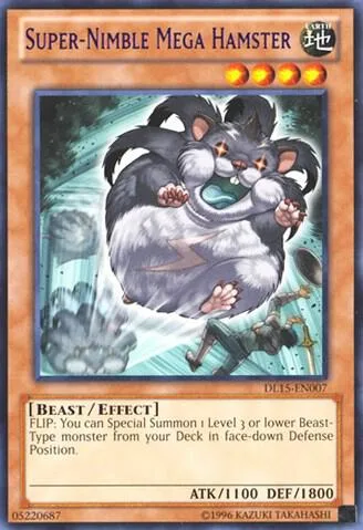 Super-Nimble Mega Hamster Purple DL15-EN007 Yu-Gi-Oh card from Duelist League Promo