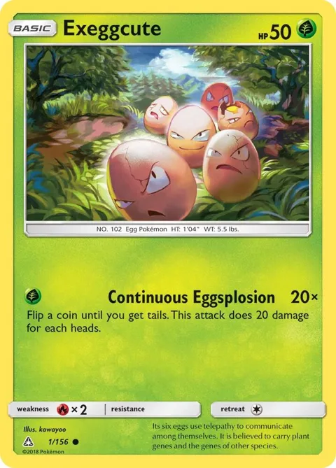 Exeggcute #1/156 Pokémon card from SM - Ultra Prism
