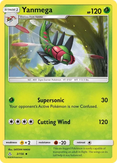 Yanmega #3/156 Pokémon card from SM - Ultra Prism