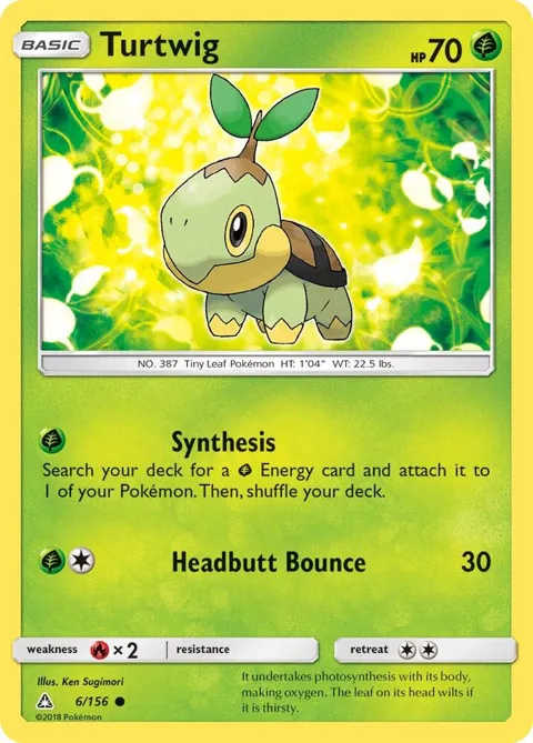 Turtwig 6 #6/156 Reverse Holofoil Pokémon card from SM - Ultra Prism