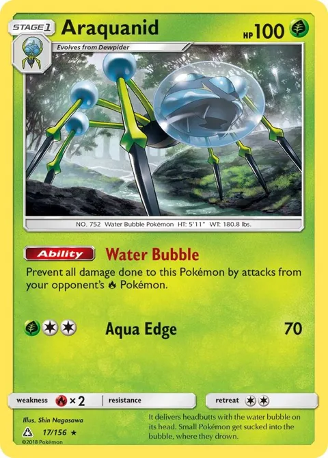 Araquanid #17/156 Pokémon card from SM - Ultra Prism