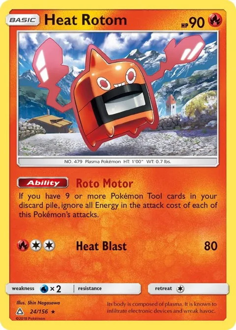 Heat Rotom #24/156 Reverse Holofoil Pokémon card from SM - Ultra Prism
