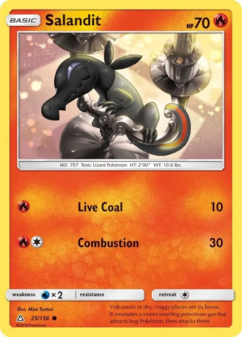 Salandit #25/156 Pokémon card from SM - Ultra Prism