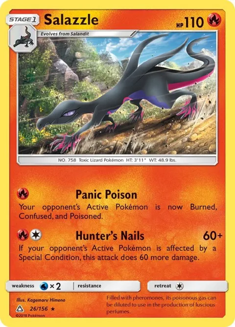 Salazzle #26/156 Pokémon card from SM - Ultra Prism
