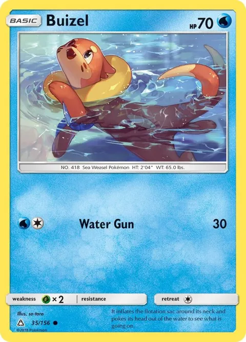 Buizel #35/156 Pokémon card from SM - Ultra Prism