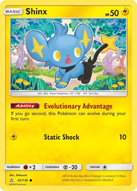 Shinx 45 #45/156 Pokémon card from SM - Ultra Prism