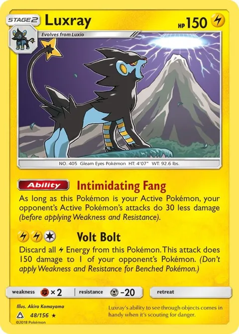 Luxray #48/156 Holofoil Pokémon card from SM - Ultra Prism