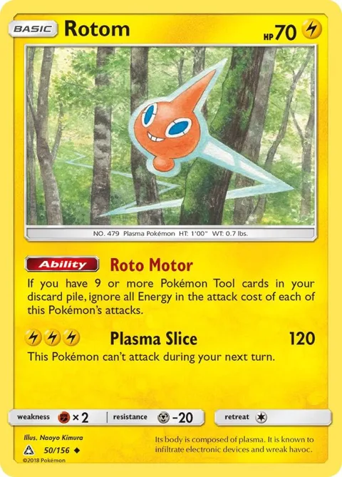 Rotom #50/156 Pokémon card from SM - Ultra Prism