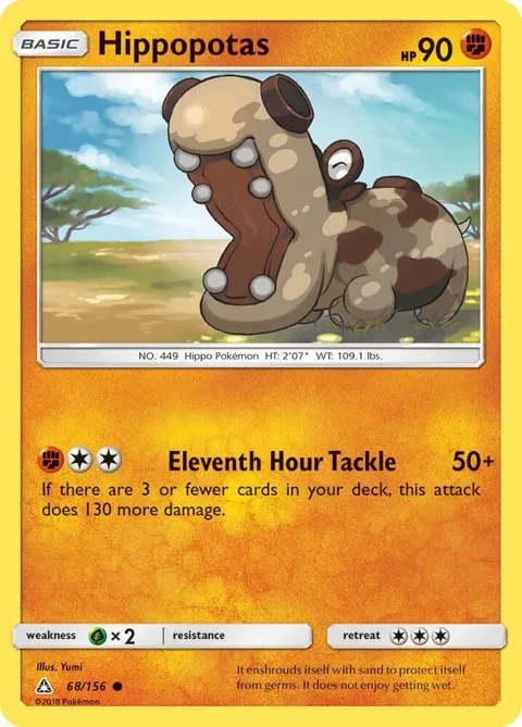 Hippopotas #68/156 Pokémon card from SM - Ultra Prism