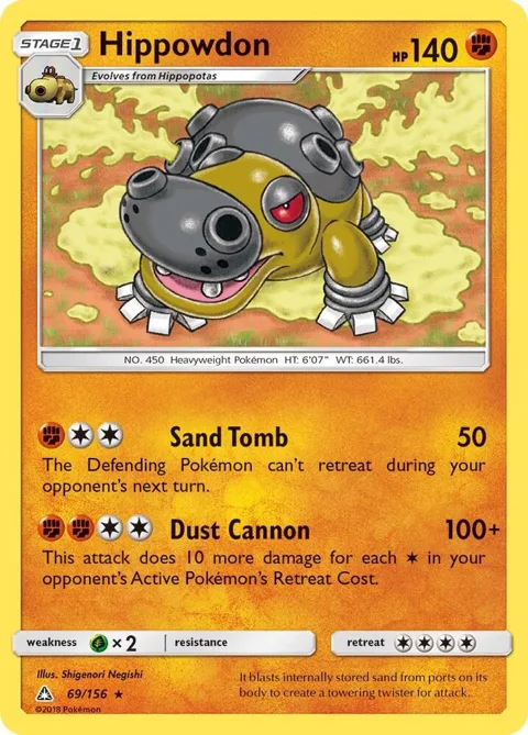 Hippowdon #69/156 Pokémon card from SM - Ultra Prism
