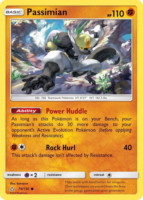 Passimian #70/156 Pokémon card from SM - Ultra Prism
