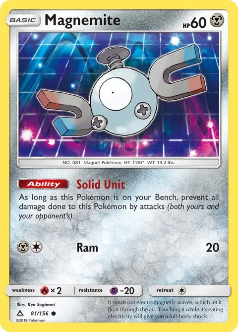 Magnemite 81 #81/156 Pokémon card from SM - Ultra Prism