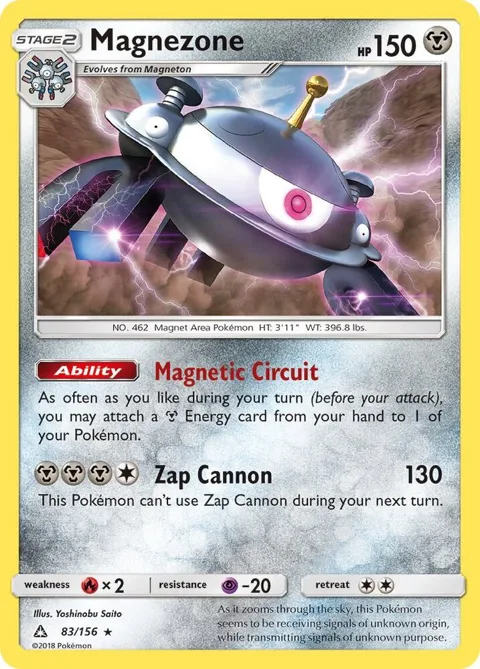 Magnezone #83/156 Reverse Holofoil Pokémon card from SM - Ultra Prism